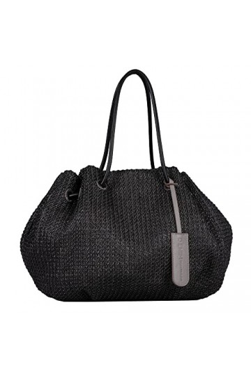 TOM TAILOR Denim Caro, Sac Cabas avec Fermeture éclair Femme, Noir mélangé