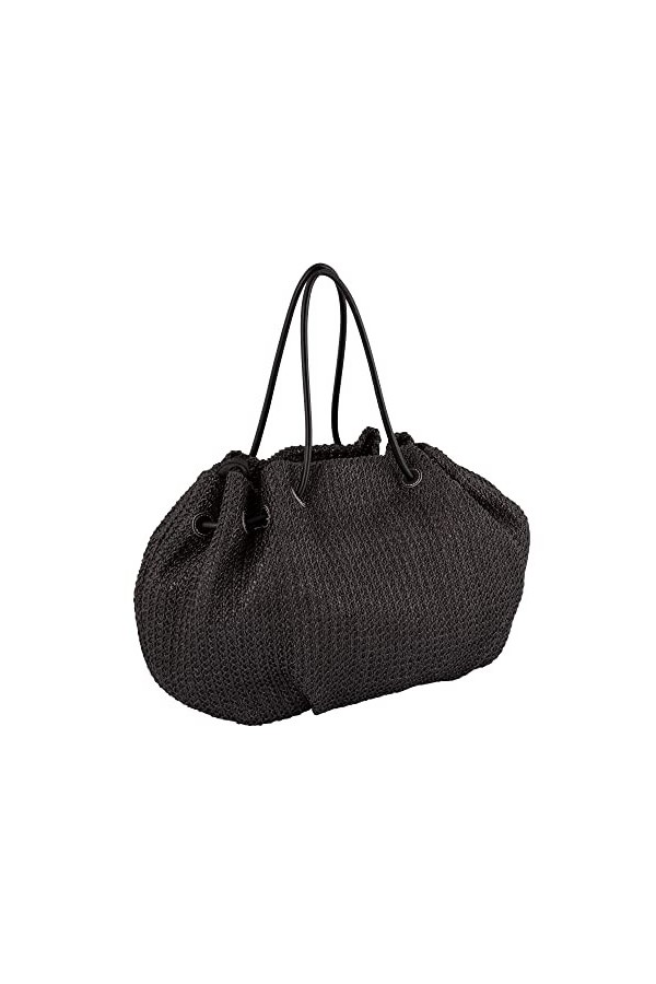 TOM TAILOR Denim Caro, Sac Cabas avec Fermeture éclair Femme, Noir mélangé
