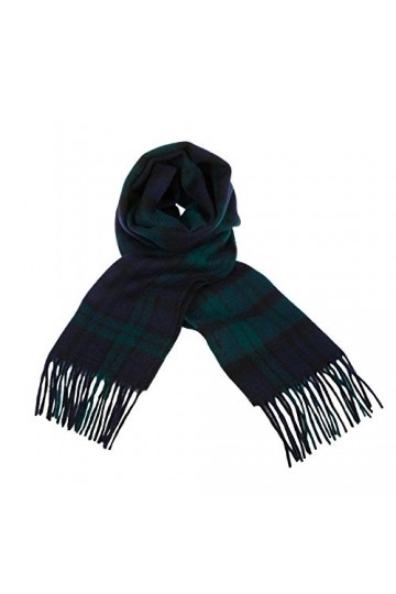 Edimbourg Écharpe écossaise en 100% laine dagneau - Noir - Taille Unique