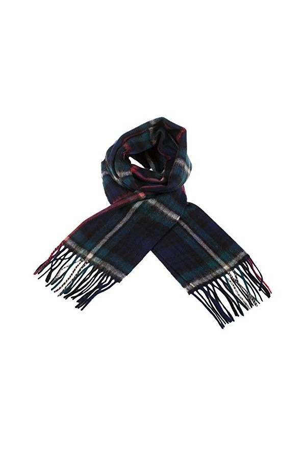 Edimbourg Écharpe écossaise en 100% laine dagneau - Noir - Taille Unique