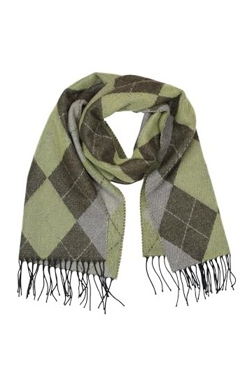 collezione alessandro Argyle Echarpe, Khaki, Einheitsgröße Femme