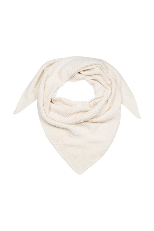 styleBREAKER Écharpe triangulaire XXL pour femme - Couleur unie - Avec motif de tricot de grain de riz - Pour lautomne et l