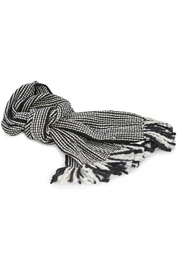 Tumia LAC Echarpe epaisse d’hiver pour les hommes et les femmes. Noir e blanc