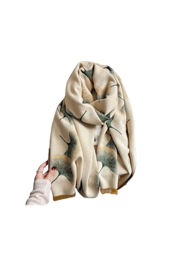 MdybF Écharpes pour femmes écharpe dhiver chaude châle en velours imprimé châle enveloppant couverture épaisse écharpe châle