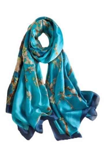 LIVLOKO Écharpe en satin soyeux pour femme - Écharpe de créateur pour femme - Écharpe de printemps et dété - Cadeau pour fem