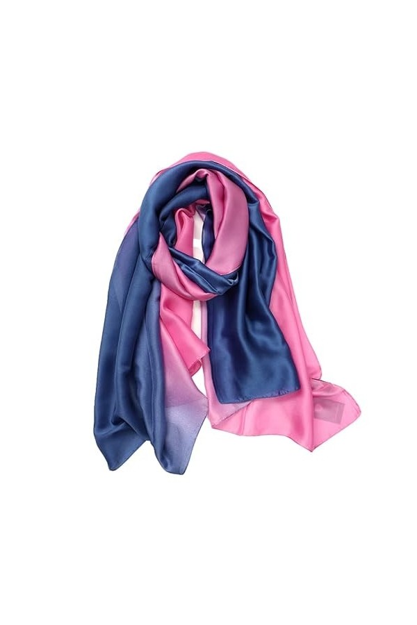 LIVLOKO Écharpe en satin soyeux pour femme - Écharpe de créateur pour femme - Écharpe de printemps et dété - Cadeau pour fem
