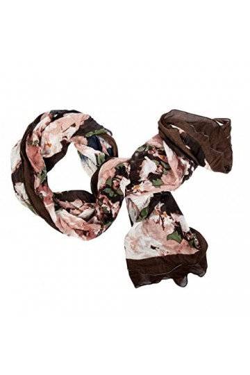 CM Tuch-8064 Echarpe, Moka/Rose, Taille Unique Femme