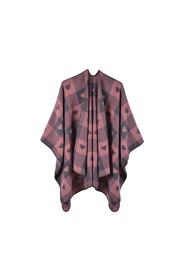 NHNKB Écharpe imprimée à carreaux pour femme Écharpe à la mode chaude et douce Cardigans Écharpe épaisse double face Écharpe 