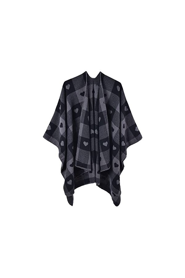 NHNKB Écharpe imprimée à carreaux pour femme Écharpe à la mode chaude et douce Cardigans Écharpe épaisse double face Écharpe 