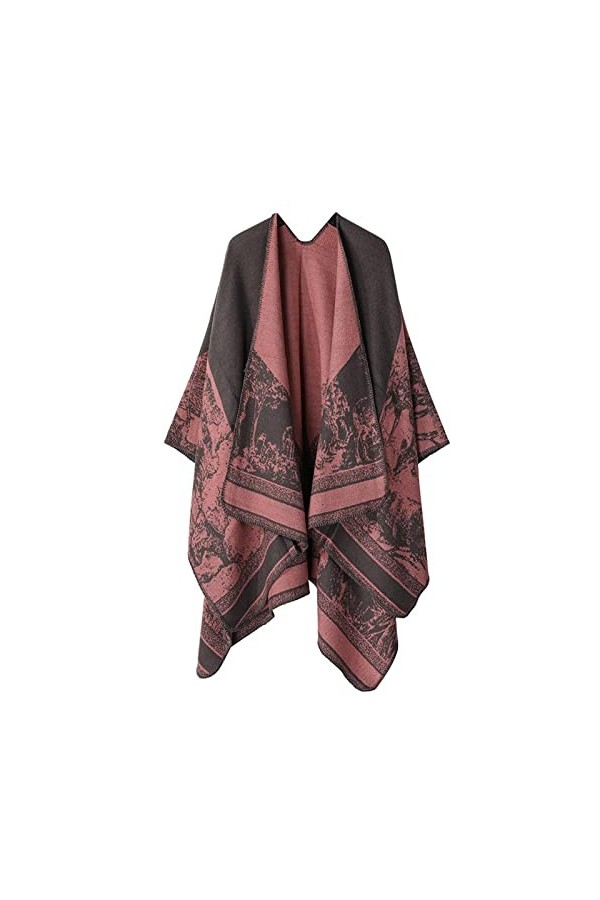 Écharpe Imprimée Femme Mode Chaude Douce Cardigans Écharpe Double Face Épais Echarpe Femme Echarpe Automne Léger, marron, tai