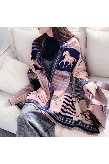 SARGE 2022 Nouvelle écharpe Automne et Hiver Nouvelle écharpe Femme Bagh Britannique Écharpe en Cachemire hérissée Châle Echa