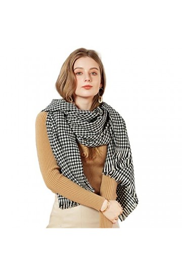 ASHEET écharpe Femme Écharpe Rhombus Plaid Imprimerie Écharpe Femmes Chaussade De Femmes Chaudes Et Épaisses Vêtements Écharp