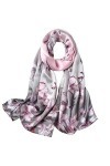 STORY OF SHANGHAI Femme Foulard 100% Soie Coloré Echarpe Léger Elégant Coupe Manuel Meilleur Cadeau pour votre Lady,Taille un