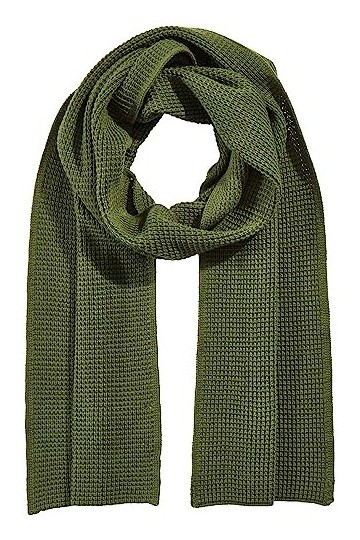 Amazon Essentials Écharpe en Maille gaufrée Mixte Adulte, Vert Olive Foncé, Taille Unique