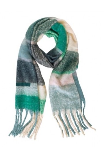 CECIL B572143 Écharpe rayée, Night Forest Green, A Femme