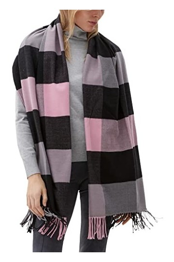 s.Oliver Écharpe, Noir, Taille Unique Femme