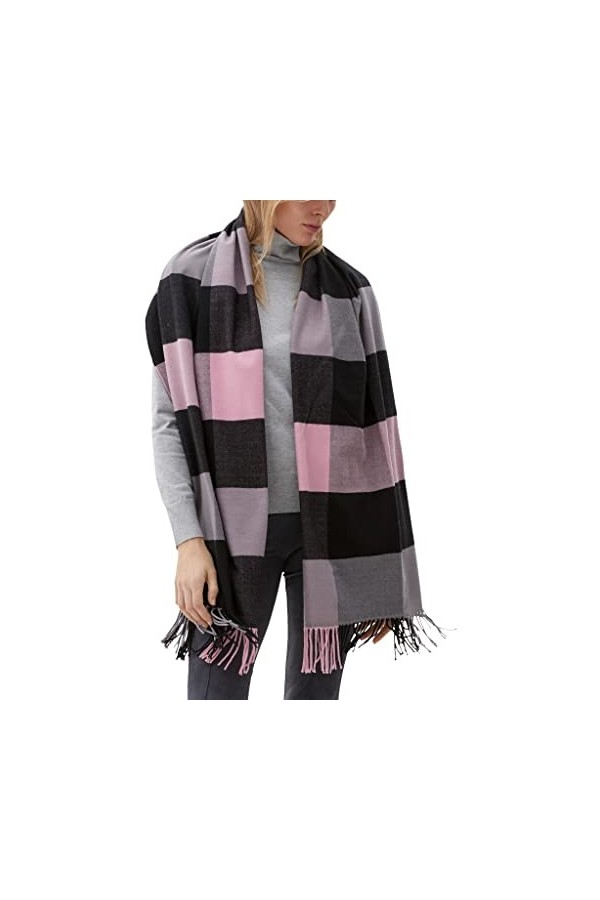 s.Oliver Écharpe, Noir, Taille Unique Femme