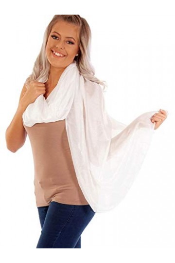 DOLCE ABBRACCIO by RiemTEX ® PRIMA DONNA Écharpe en soie sauvage pour femme en 31 couleurs unies Écharpe en soie pour femme, 