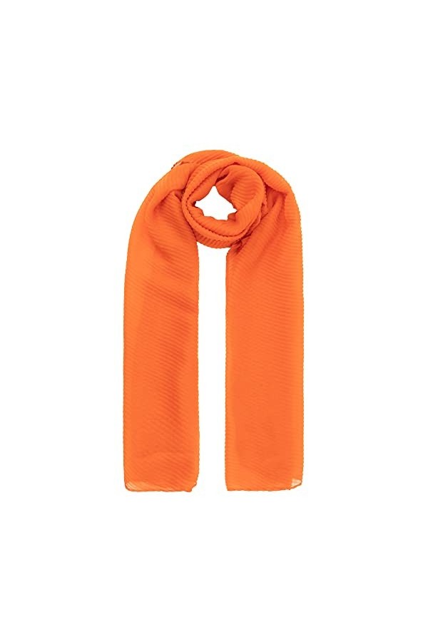 ApartFashion Écharpe Unie, Orange, Taille Unique Femme