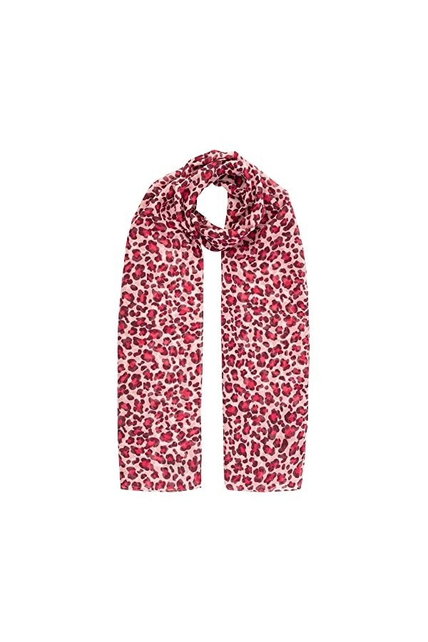 APART Fashion Écharpe Lion Leo, Rose Multicolore, Taille Unique Femme