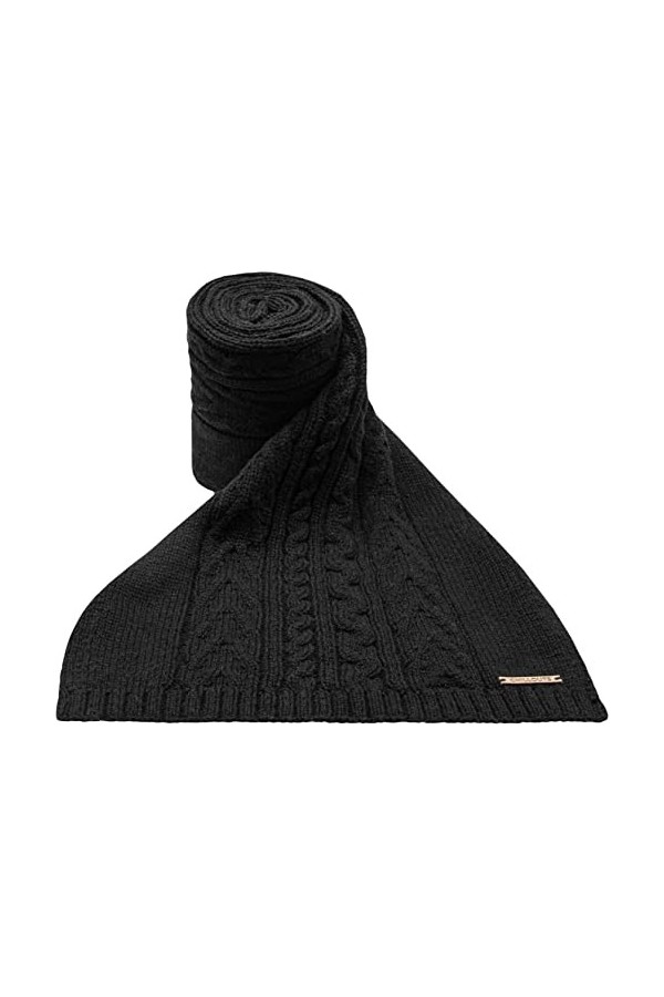 CHILLOUTS Gill Scarf Écharpe dhiver, Noir, Taille Unique Femme