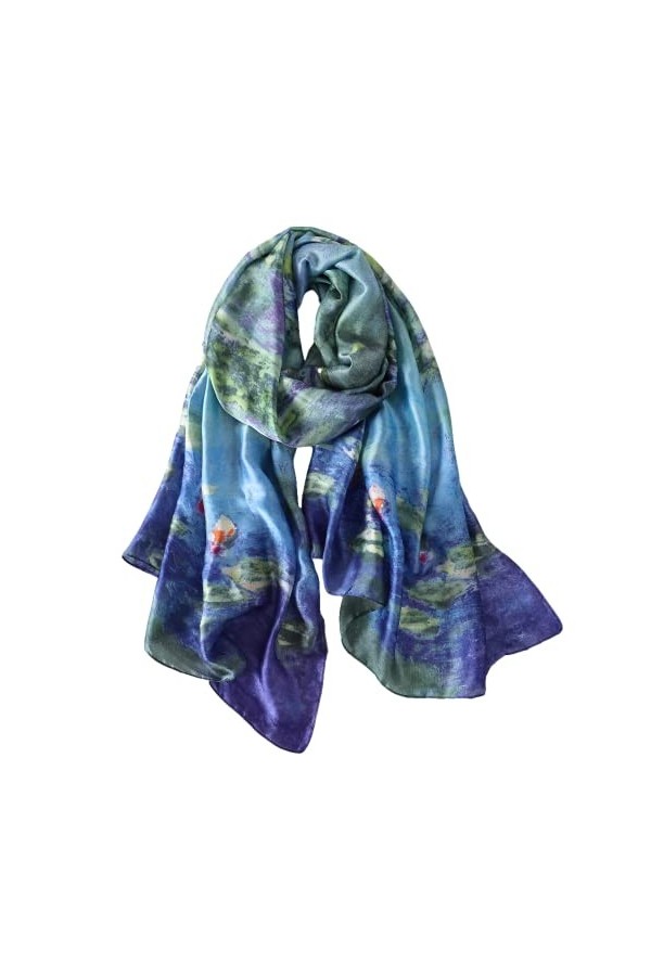 LIVLOKO Écharpe en satin soyeux pour femme - Écharpe de tête de mûrier pour femme - Écharpe soyeuse pour femme - Écharpe pour