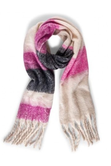 CECIL B572143 Écharpe rayée, Rye Flour Beige, A Femme