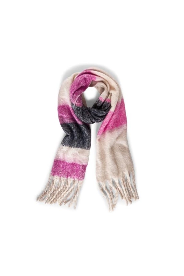 CECIL B572143 Écharpe rayée, Rye Flour Beige, A Femme