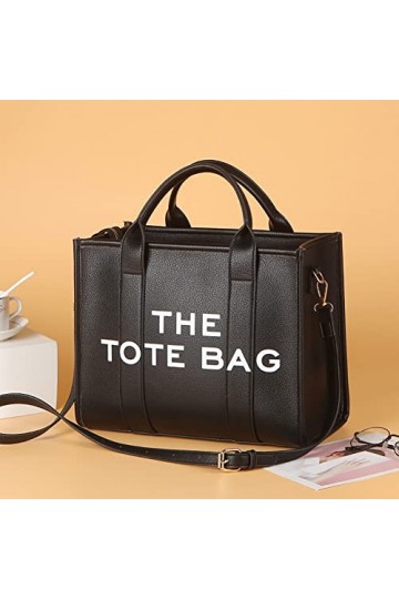 YILCER Sac The Tote Bag Sac a main en Cuir pour Femme Grand Sac à Main Sac Cabas Fourre tout imperméable avec Fermeture Éclai