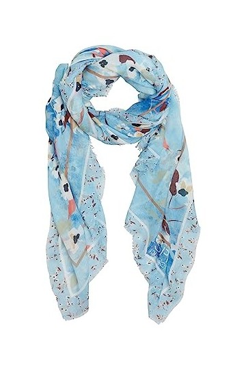 Esprit 043EA1Q303 Écharpe Mode, 410/Bright Blue, Taille Unique Femme