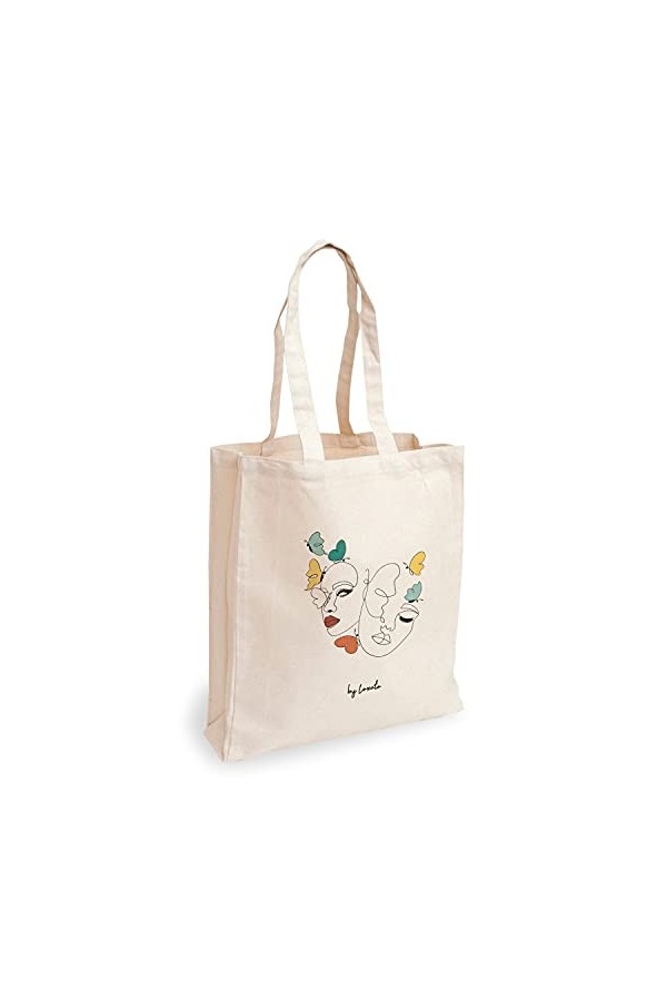 Loxato Tote Bag - Sac Tissu - Sac Fourre Tout Femme - Sac En Toile - Sac Tote Bag - Tote Bag Coton 100% - Sac Jute Extra Larg