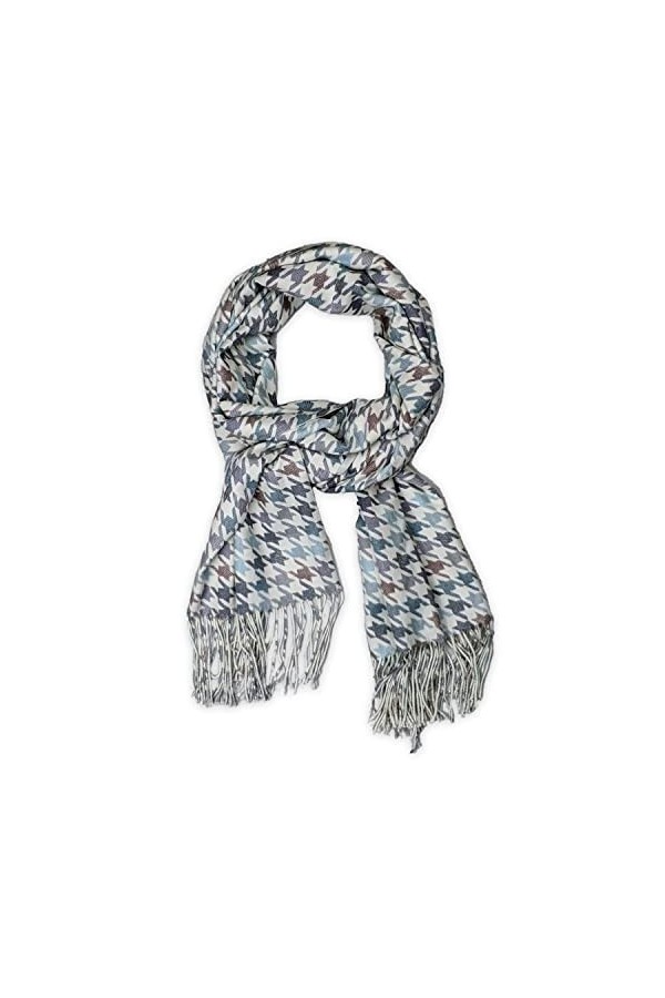 Écharpe 100 % cachemire pour femme – Foulard doux pour femme, 70 x 200 cm, blanc, L