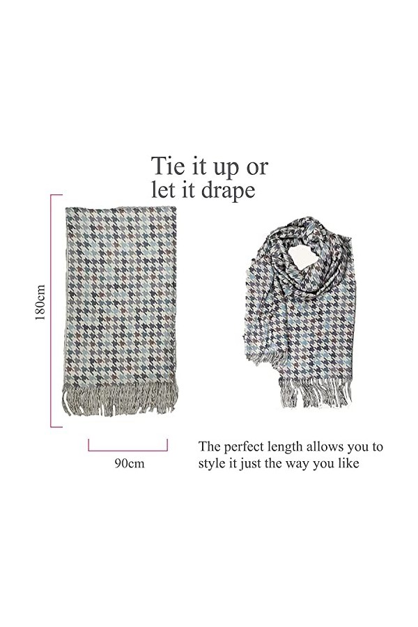 Écharpe 100 % cachemire pour femme – Foulard doux pour femme, 70 x 200 cm, blanc, L