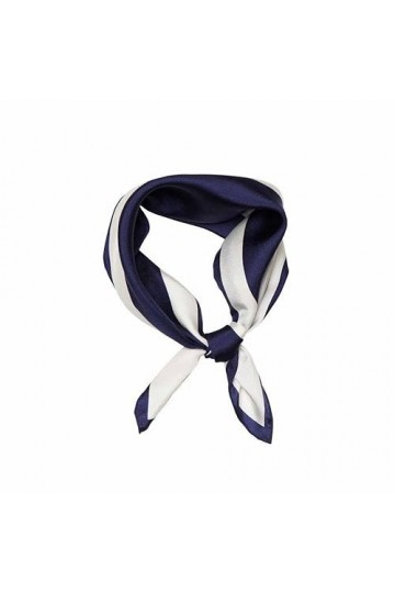 Hermine Hold Signature Écharpe en soie, BLUE BLUE