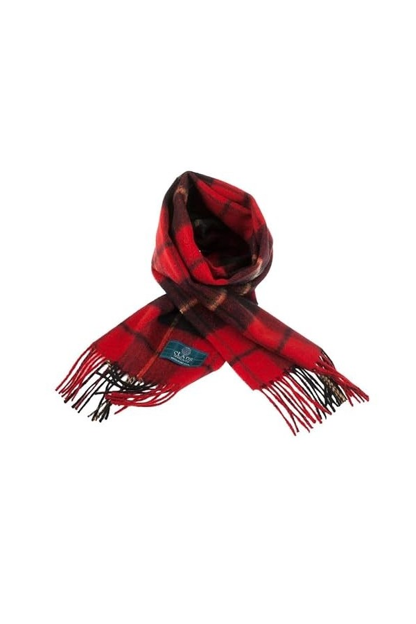 Clans of Scotland - Écharpe tartan 100 % pure laine dagneau écossais - 100 % laine - Écharpe tartan en pure laine - Disponib