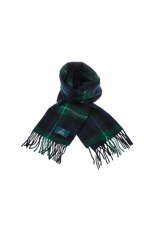 Clans of Scotland - Écharpe tartan 100 % pure laine dagneau écossais - 100 % laine - Écharpe tartan en pure laine - Disponib