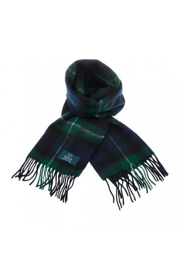 Clans of Scotland - Écharpe tartan 100 % pure laine dagneau écossais - 100 % laine - Écharpe tartan en pure laine - Disponib