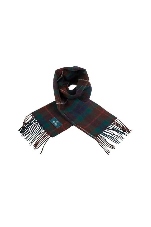 Clans of Scotland - Écharpe tartan 100 % pure laine dagneau écossais - 100 % laine - Écharpe tartan en pure laine - Disponib