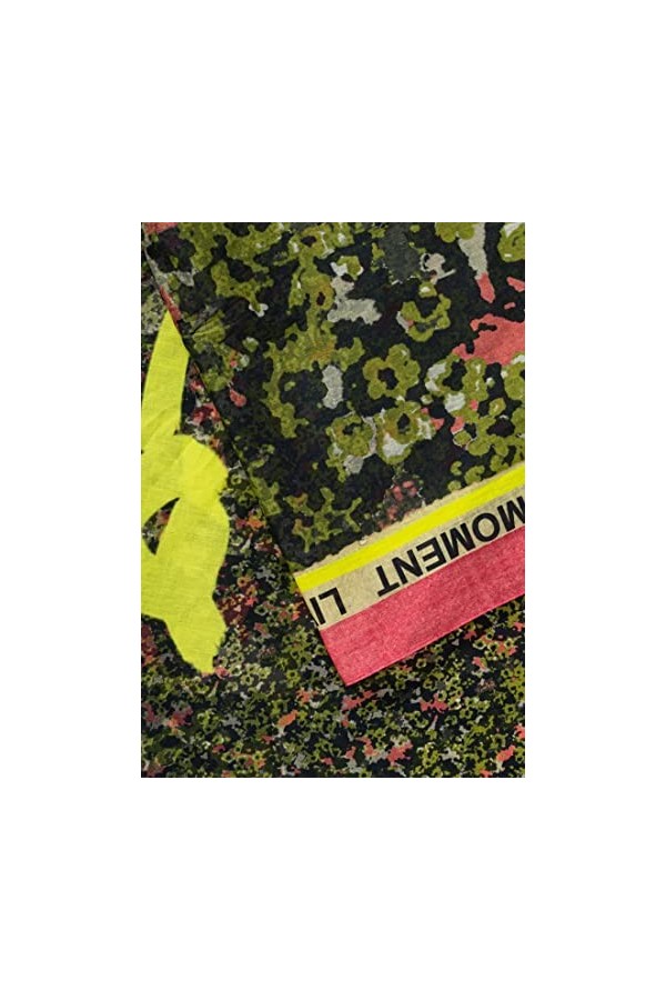 Replay Écharpe en Aquarelle Peinte à la Main Cou, Vert, Taille Unique Femme