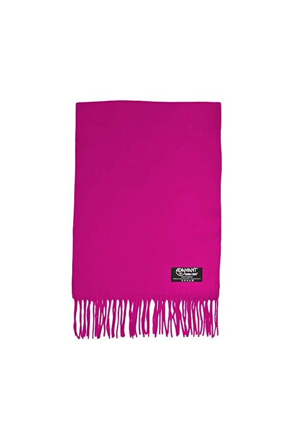 Écharpe pour femme 100 % Climaxsoft douce comme du cachemire – Fabriqué en Allemagne – Couleur unie et à carreaux – 180 x 3