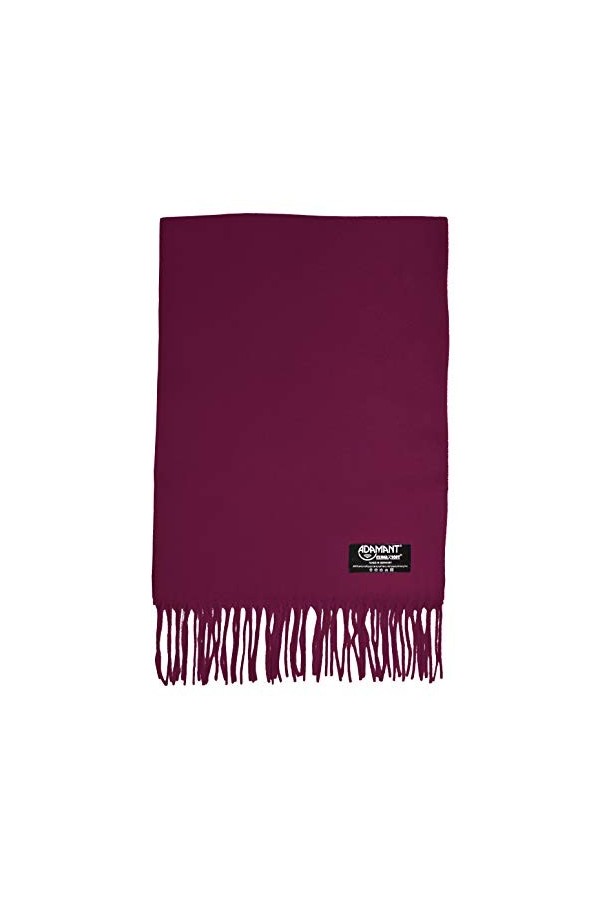 Écharpe pour femme 100 % Climaxsoft douce comme du cachemire – Fabriqué en Allemagne – Couleur unie et à carreaux – 180 x 3