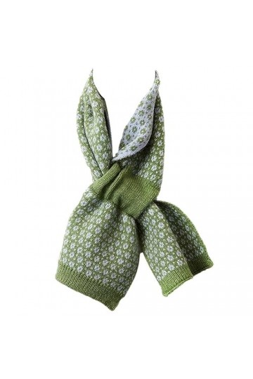 Purple Possum® Écharpe à enfiler style scandinave pour femme chaude et confortable en tricot tricoté Motif floral abstrait Bl