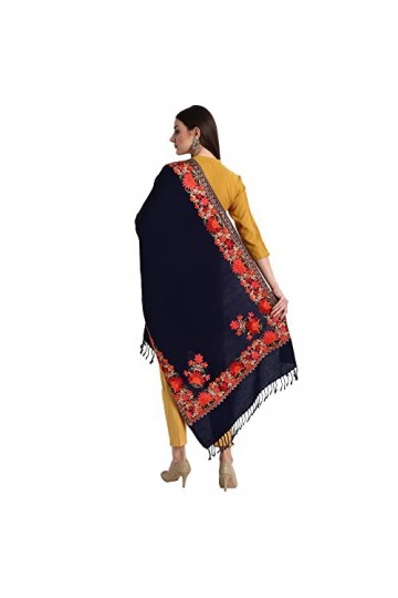 Zamour 201-principal Écharpe Tendance, Bleu, 30 inches x 80 inches Femme