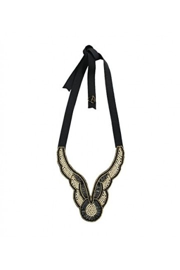 Starlite Shop Collar Valeria Mazza Echarpe, Noir Negro 11142 , Taille Unique Femme