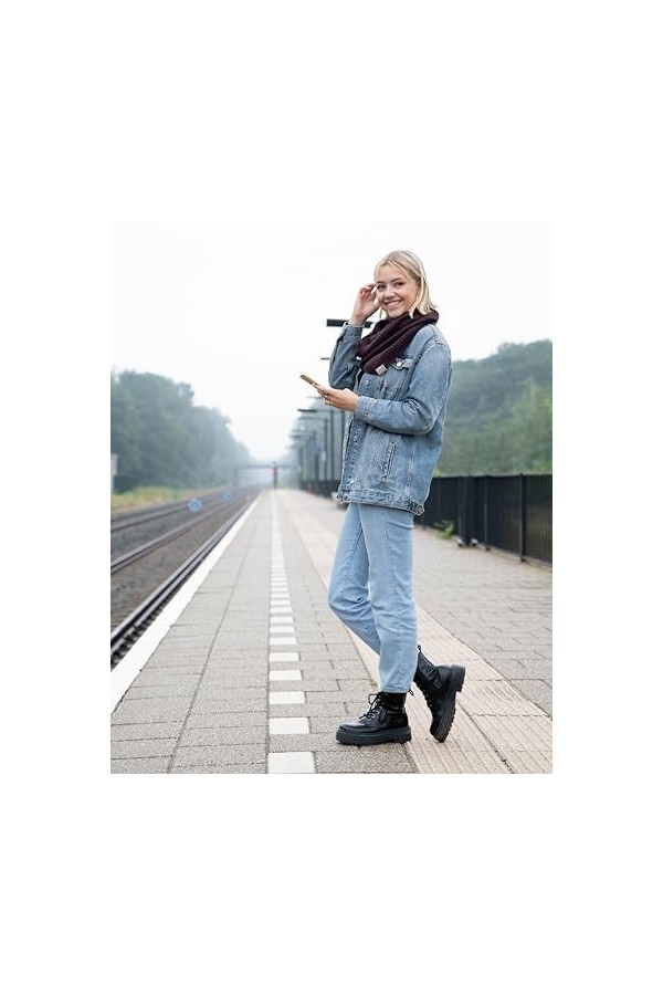 Knit Factory - Jamie Foulard Infini Tube - Aubergine