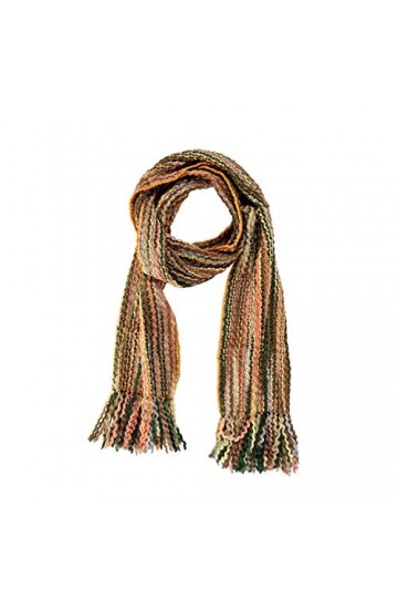 Tumia LAC Echarpe rayée de luxe extra longue, épaisse - Faite à la main et bien chaude - Tonalités Rose/Pastel