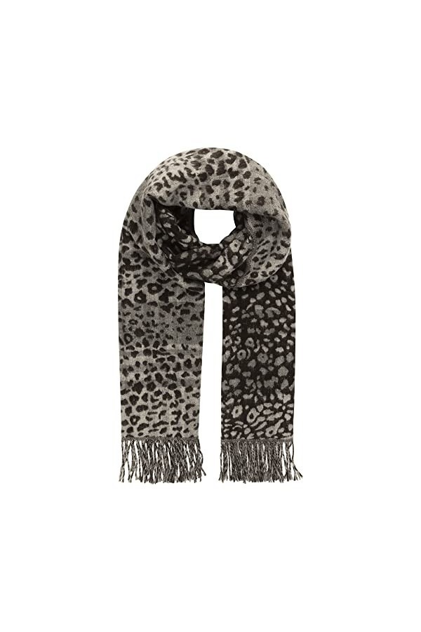 ApartFashion léopard Foulards/écharpes, Noir/Gris, Taille Unique Femme