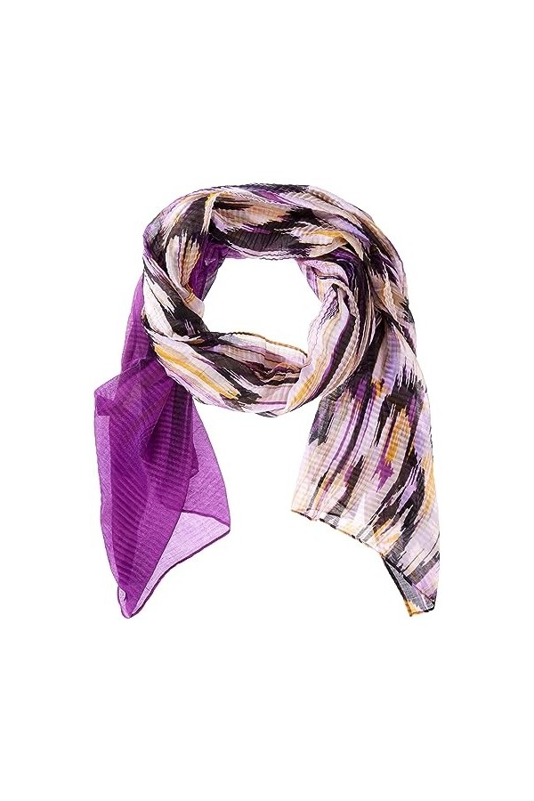 Gerry Weber 72004 Tissu, écharpe, Autre, Imprimé écru/Blanc/Violet/Rose, Taille Unique Femme