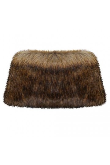 Ro Rox Col Châle Glamour en Fausse Fourrure Clara de Party Années 1920 1950 Marron, L-XL 