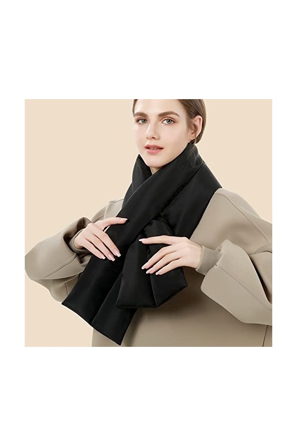 LumiSyne Hiver Écharpe En Duvet Homme Femme Couleur Pure Remplissage Duvet De Canard Pliable Imperméables Ultra Léger Réchauf